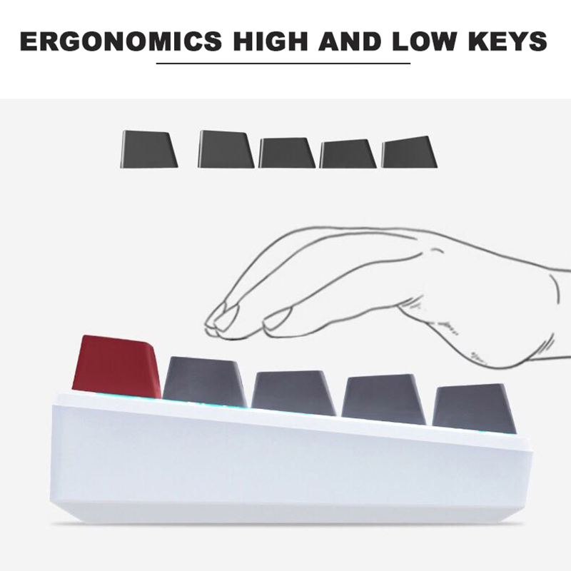 87 Keys Mechanical Keyboard Backlit Wireless Bluetooth-Compatible Rechargeable Gaming Keyboard for Laptop Tablet RF912D