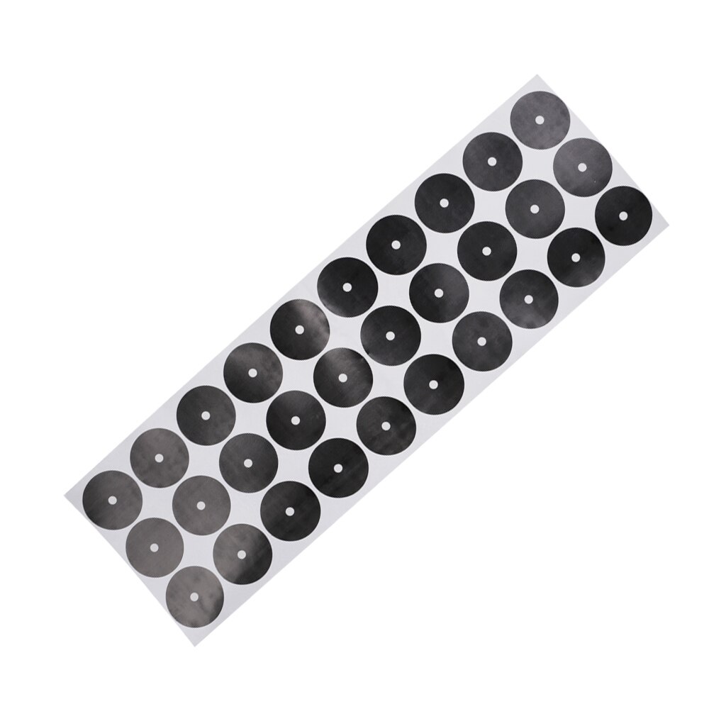Set of 30Pcs 3-3.5cm Black Pool Table Spot Stickers Self Adhesive Accessories