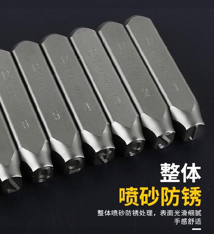 Juego de sellos para números de cuero y Metal, herramientas para estampar letras, alfabeto, bricolaje, herramienta de cuero, artesanía, 36 unids/set, 3/4/5/6mm