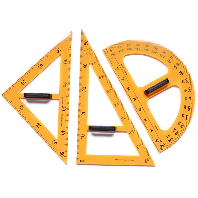 Juego de reglas de enseñanza multifunción, Regla de medición de transportador triangular, herramientas