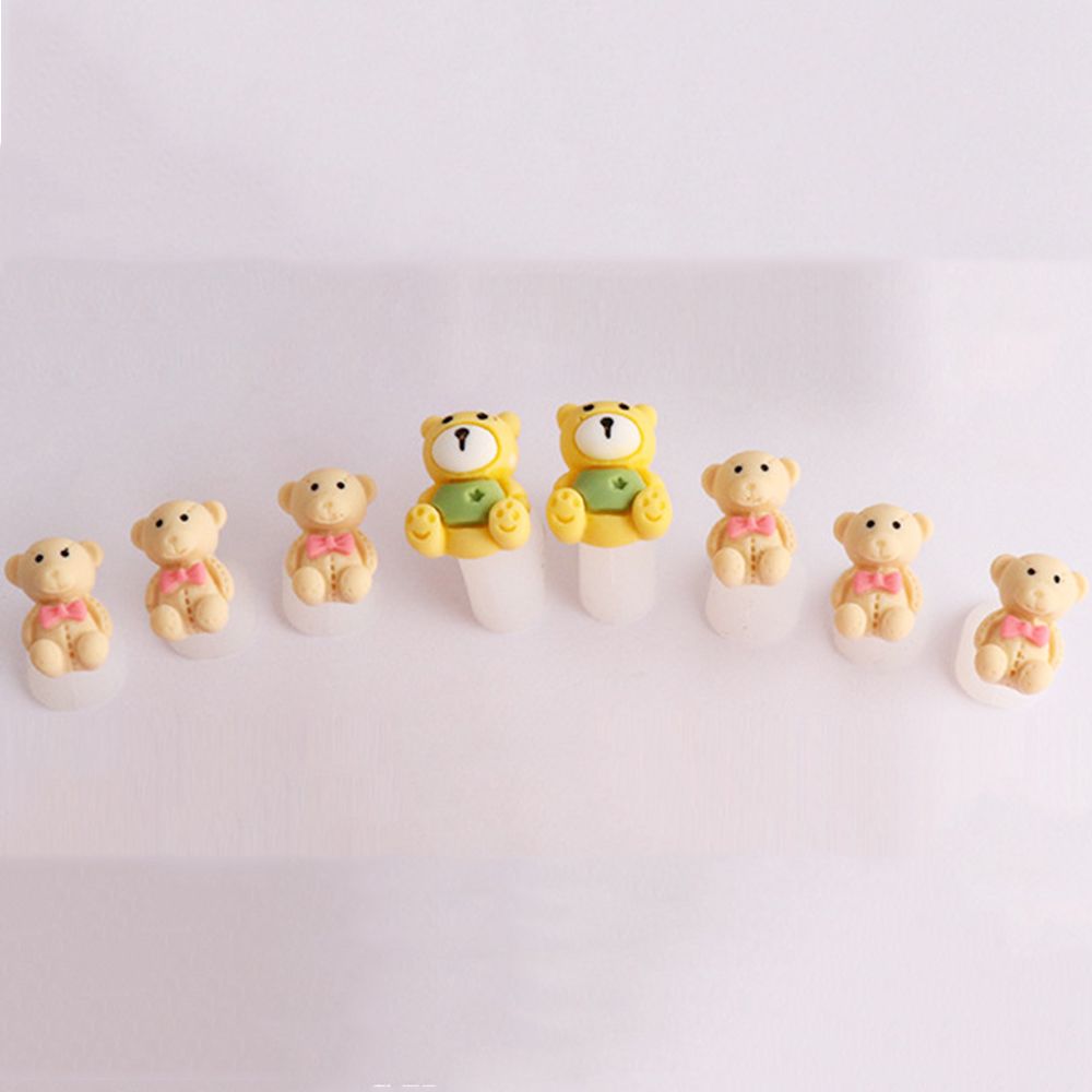 8pcs Fun Soft Silicone Toe Separators Candy Color Daisy Animals Foot Finger Divider Pedicure Nail Art Tools: 08