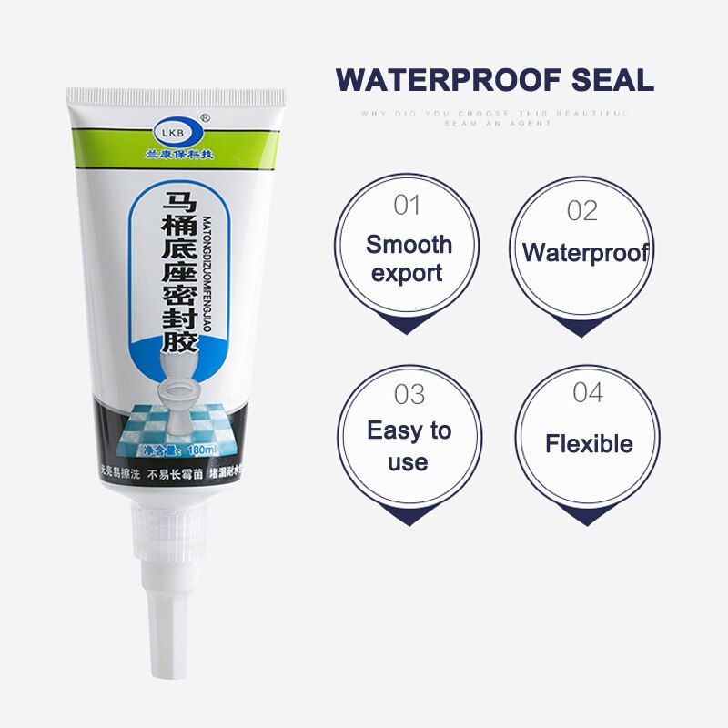 Kitchen Bath Resin Caulk Sealant 180ml Squeeze Tube Waterproof Sealant --M25