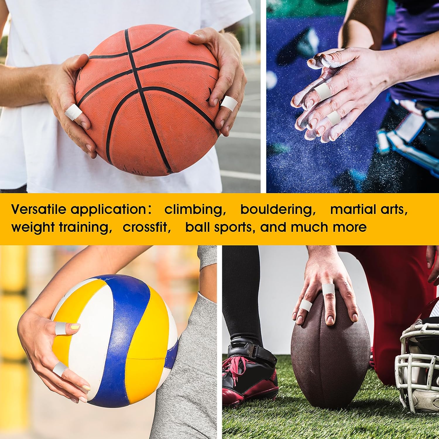 15 cm vit atletisk fingertejp 1/3/6 rullar vita extra starka mångsidiga tejper för jiu-jitsu utomhussporter klättring fotboll