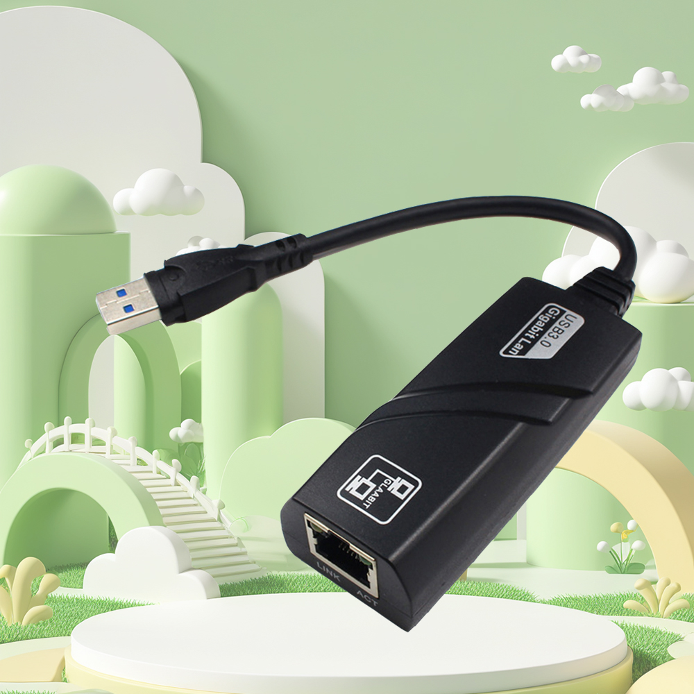 Ethernet-RJ45-Netzwerkkarte, kabelgebunden, USB 3.0 auf Gigabit LAN (10/100/1000) Mbit/s-Netzwerkadapter für PC