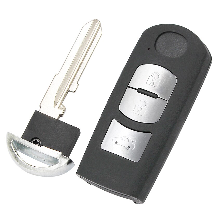 2/ 3/ 2+1/4 Buttons Replacement Remote Key Shell FOB for Mazda 3 6 - SKE13D-01 FCC ID: WAZSKE13D01 wit Emergency Key