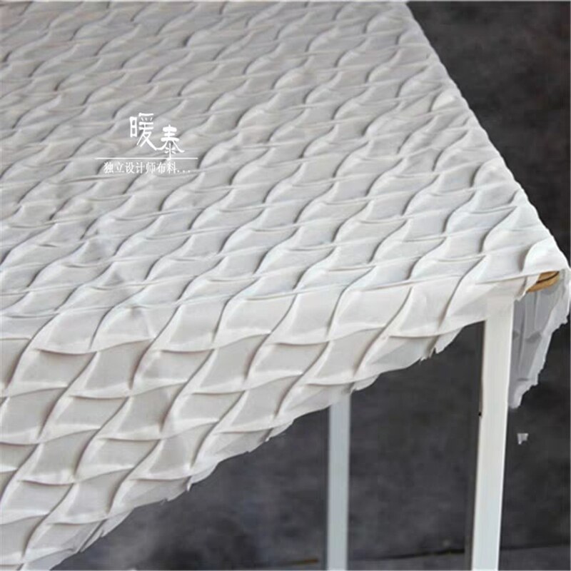 Plisseret chiffon stof skalaer tekstur tredimensionelle folder diy patchwork hjem indretning nederdel kjole håndværk stof 83*70cm