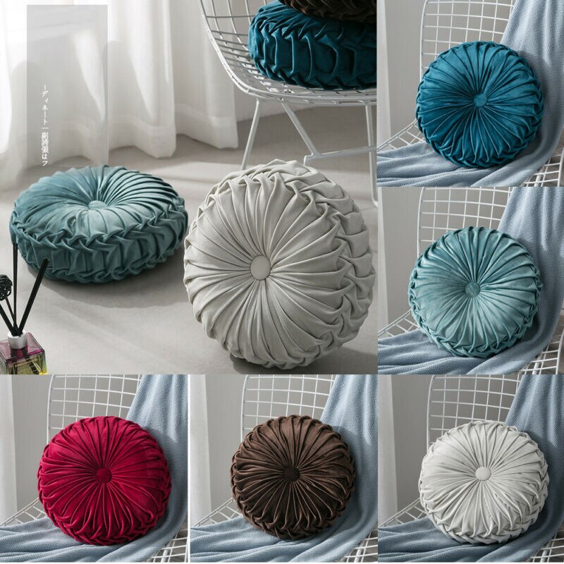 Luxe dikke sierkussens, zachte corduroy ronde decoratieve kussen, zitkussen, stoel, woondecoratie, terras voor auto, kantoor, bed, sierkussen