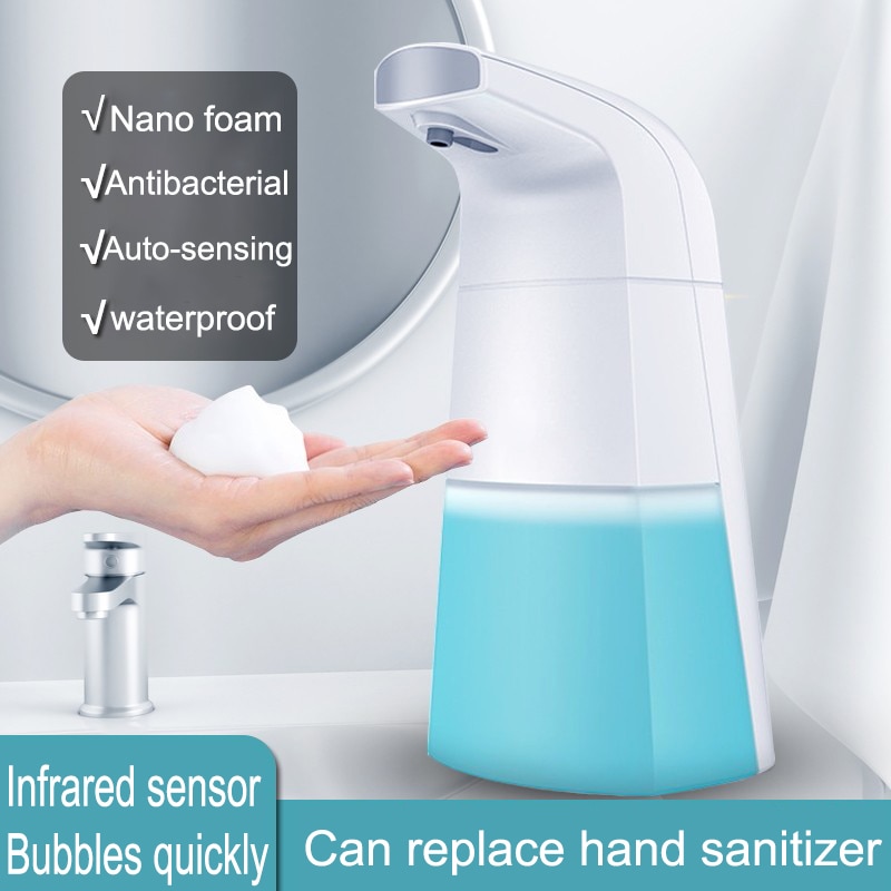 Intelligent Automatic Liquid Soap Dispenser Induction Foaming Hand Washing Device for Kitchen Bathroom (Without Liquid)