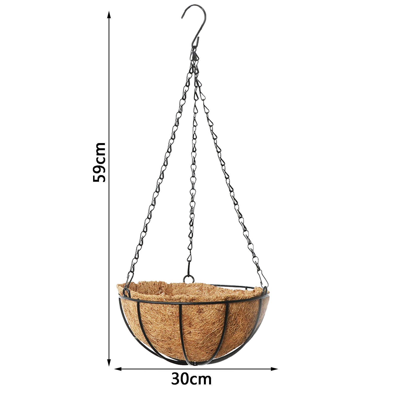 Panier suspendu pour plantes, support pour pot de fleurs, corde de levage, crochet de suspension, décoration de jardin de maison: C