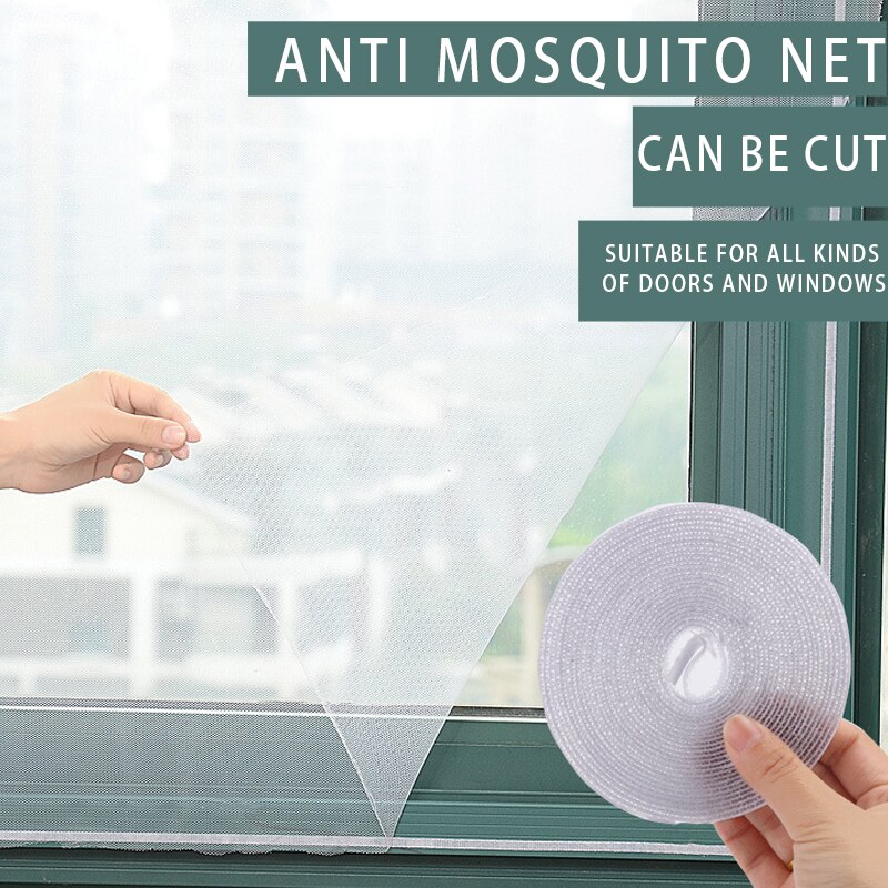 Malla de pantalla antimosquitos con tiras autoadhesivas DIY para el hogar al mejor precio