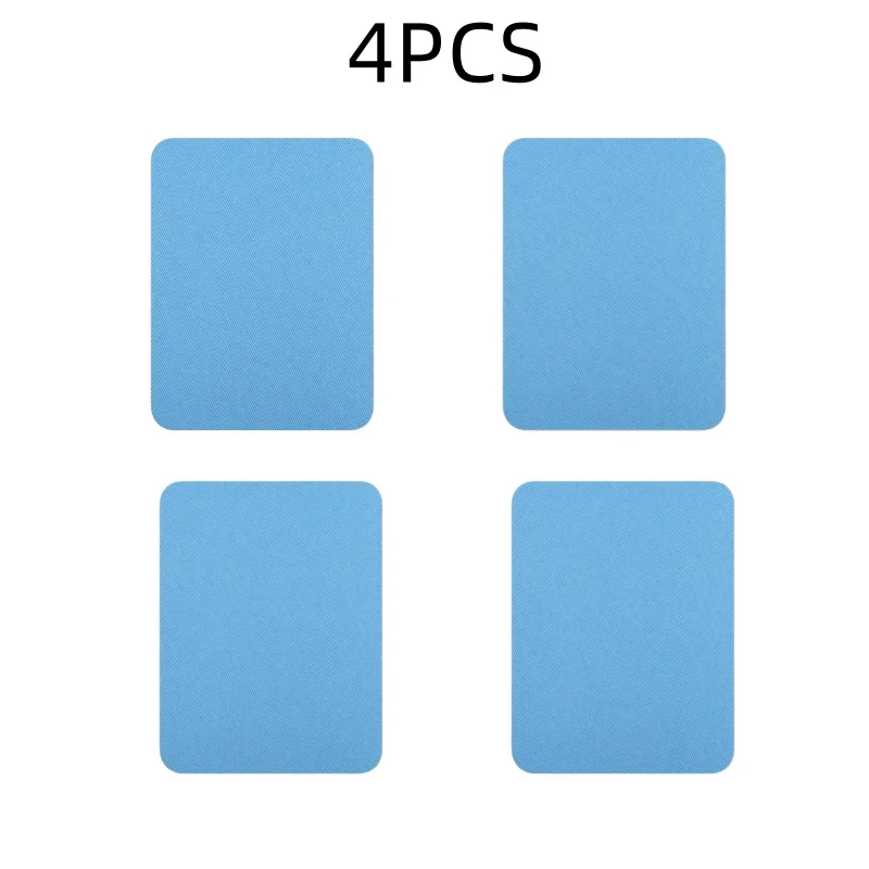 4 stuks opstrijkbare patches kledingreparatie veelkleurige stoffen patches opstrijkbare sterke lijm katoenen patch voor kleding Jean reparatie decor: Brass