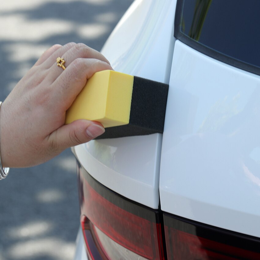 1PC PE Waxing Sponge Multifunctional Waxing Cleaning Tool Corner Wipe Clear Residual Wax Car Interior Cleaning PE Sponge Brush