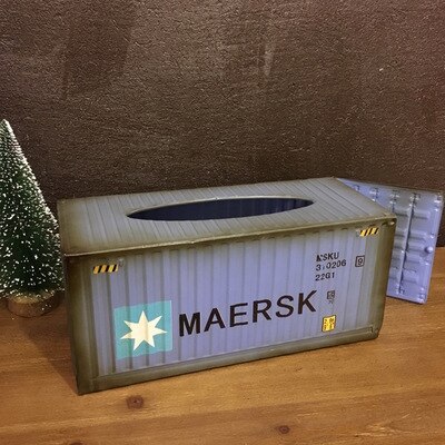 Amerikaanse Retro Industriële Stijl Container Iron Tissue Box Restaurant Tafel Plaatsing Persoonlijkheid Decoraties: 007