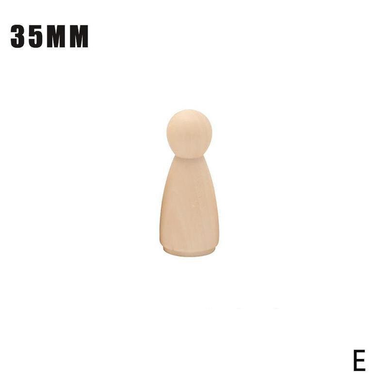 1 Uds. De muñecos de madera sin pintar, muñecos de Madera hechos a mano para hombres y mujeres, figuras artesanales, Graffiti de Color pequeño, juguete de madera W7Q5: E