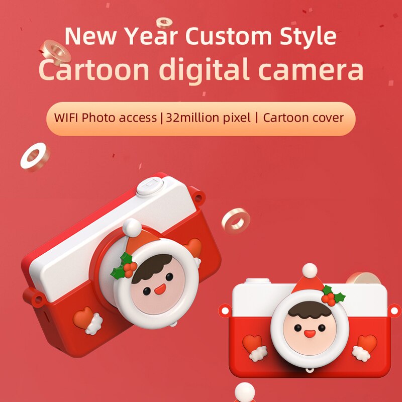 Christmas Limited Edition Children Mini Camera Cute Cartoon Christmas Children Digital Camera For Christmas For Kid