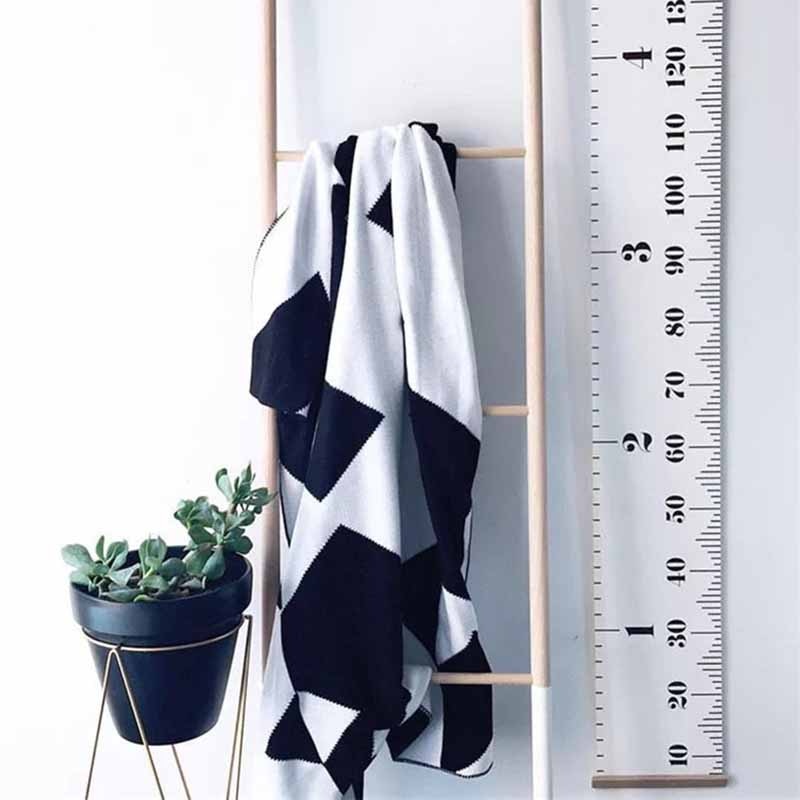 Wooden Kids Growth Ruler Chart Children Room Decor Wall Hanging Height Measure Ruler