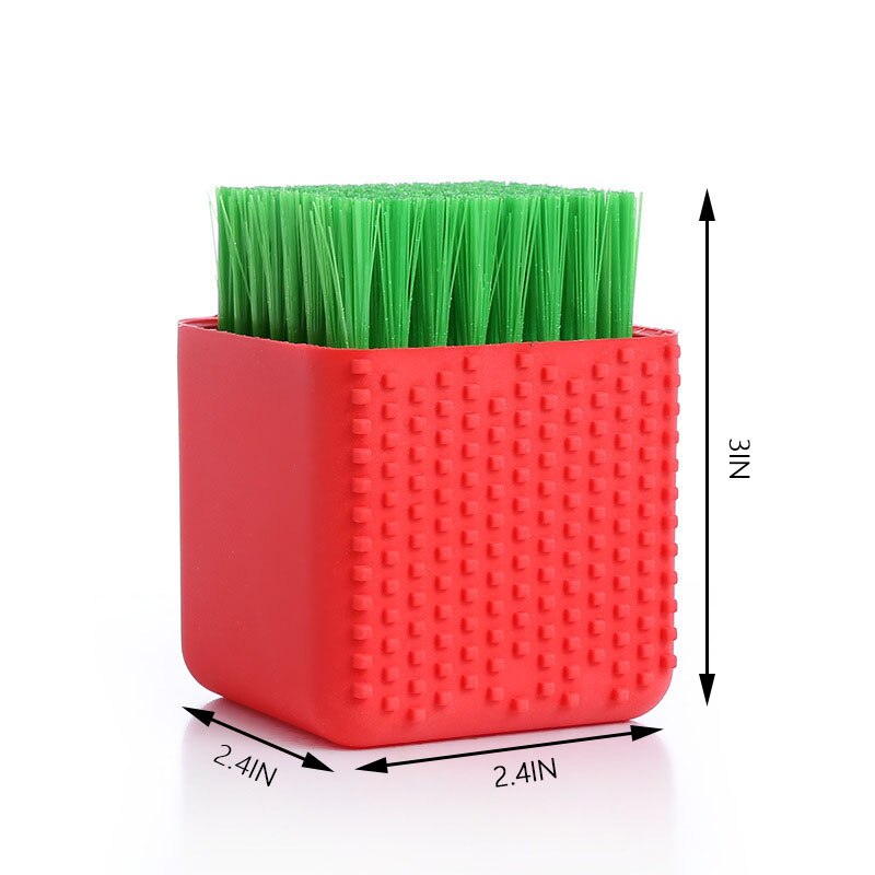 Multifunction Silicone Cleaning Brush Soft Hair Laundry Shoes Cleaner Underwear Clothes Dual Purpose Brush Home Cleaning Tools: Red Color