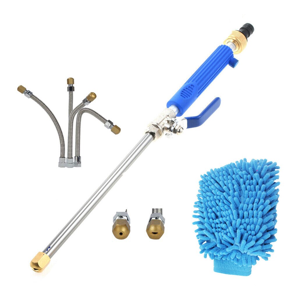 Hogedrukreiniger Spuit Auto Wassen Gereedschap Metalen High Power Water Reinigen Spray Tool Tuin Water Jet Wasmachine: Blauw