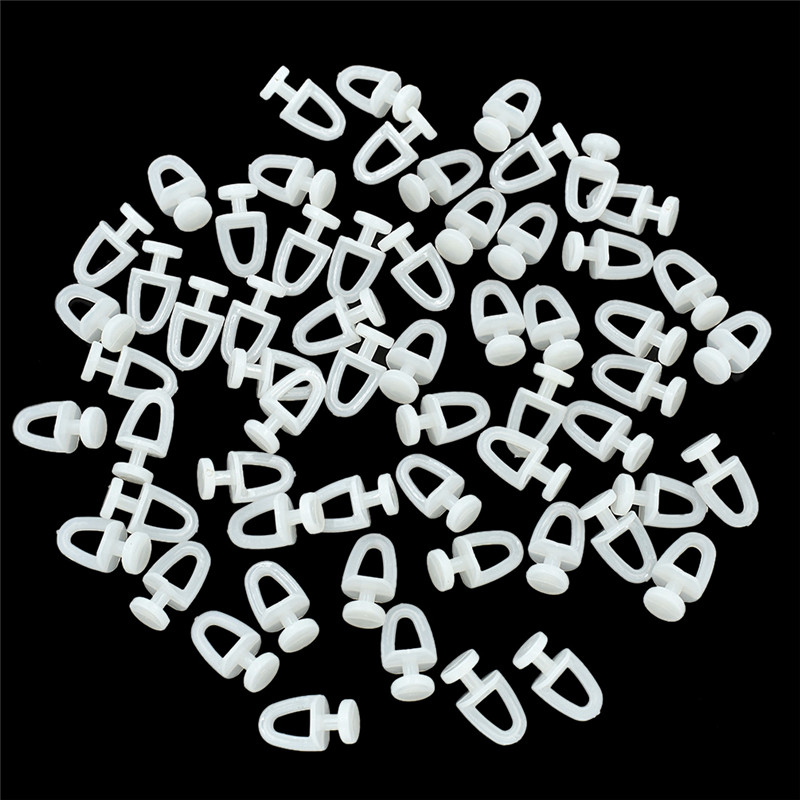 Rail de rideau en plastique, 60 pièces, poulie de rideau, fenêtres modernes, accessoires de quincaillerie, fournitures