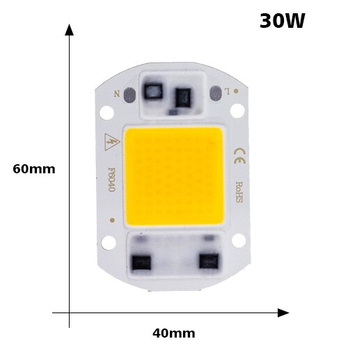 COB chip LED 50W 110V 220V 30W 20W 10W inteligentny IC pasuje do DIY zewnątrz LED światło halogenowe nie ma potrzeby kierowcy: 220V / COB 30W / Cold white