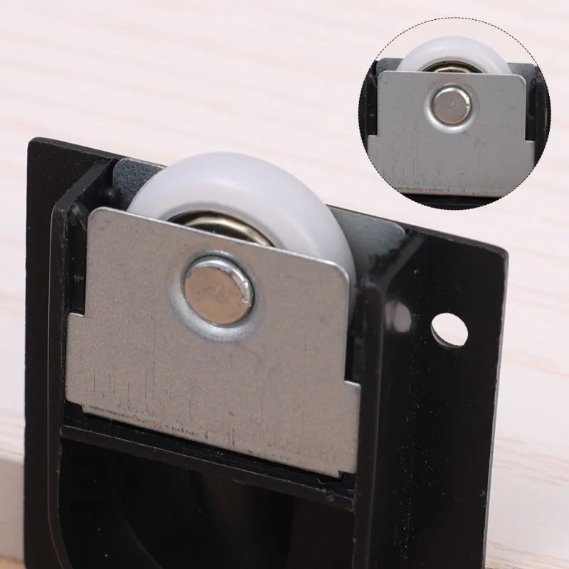 1/4Paare Möbel Schiebetür Rolle Schrank Kleiderschrank Schrank Riemenscheibe Feder Schieberad mit Lagern Möbelzubehör