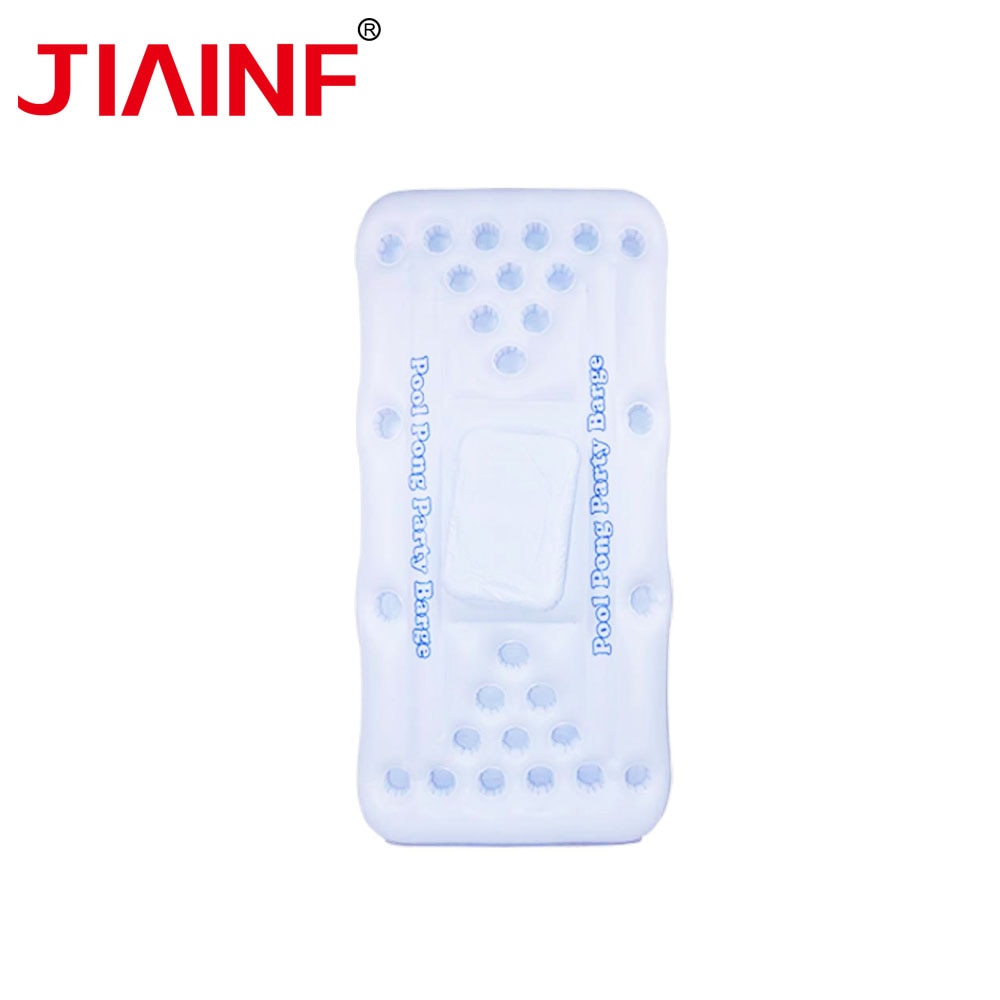 JIAINF Inflatable White 28 holes drinks float rectangle swimming float cup holder party toys water mattress for drinks cups