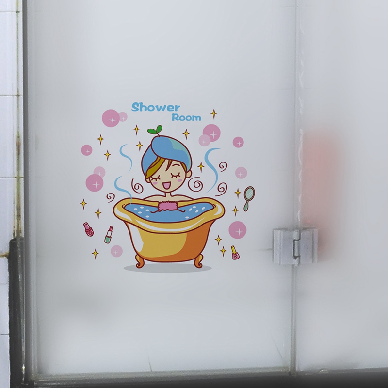 Pegatinas de pared autoadhesivas con de comida creativa para chica encantadora, decoración de pared de cocina, baño, niños, decoración de habitación, pegatinas de arte resistentes al agua DC5: D
