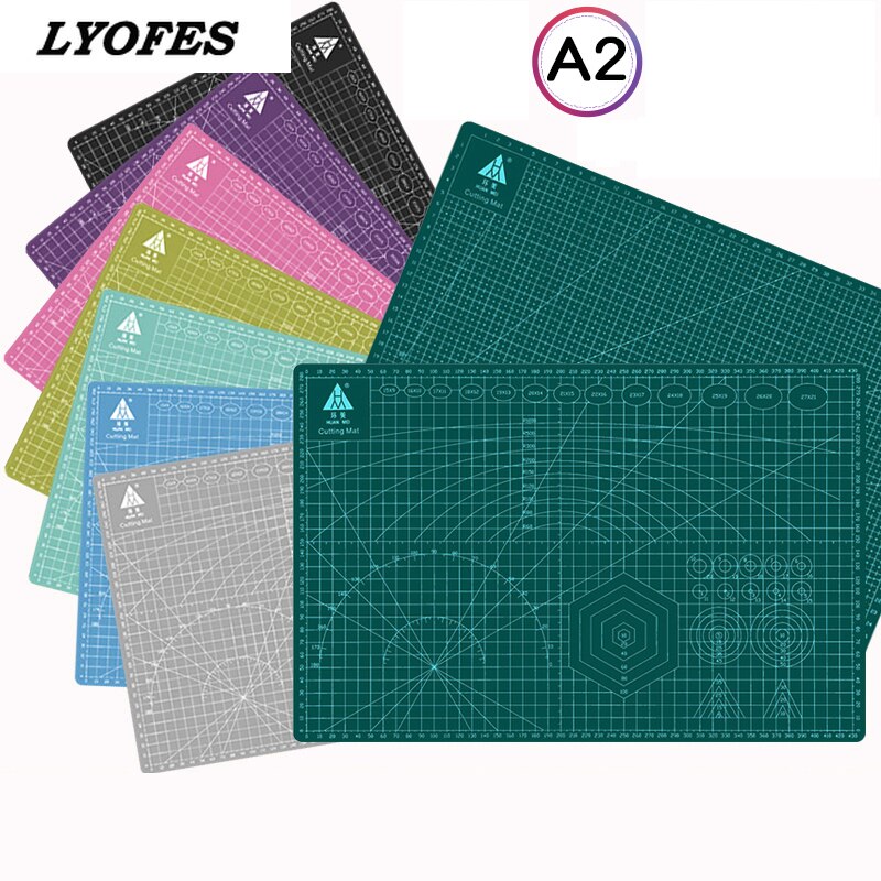 60 * 45cm A2 Cutting Board Grid Line Self-healing Cutting Board Craft Card Multi-color Double-sided Desktop Cutting Pad