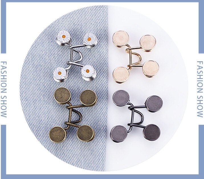 10Set Afneembare Universele Vaste Knop Haak En Bar Fastener Jeans Broek Rok Pent Taille Passen Extender Decoratieve Knoppen