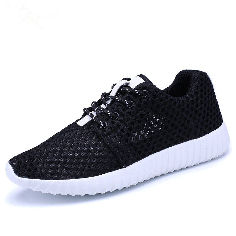 Pustende tennissko til menn svart hvit treningsstudio sportssko menn joggesko zapatos chaussure homme tennis masculino zapatillas: Svart / 10