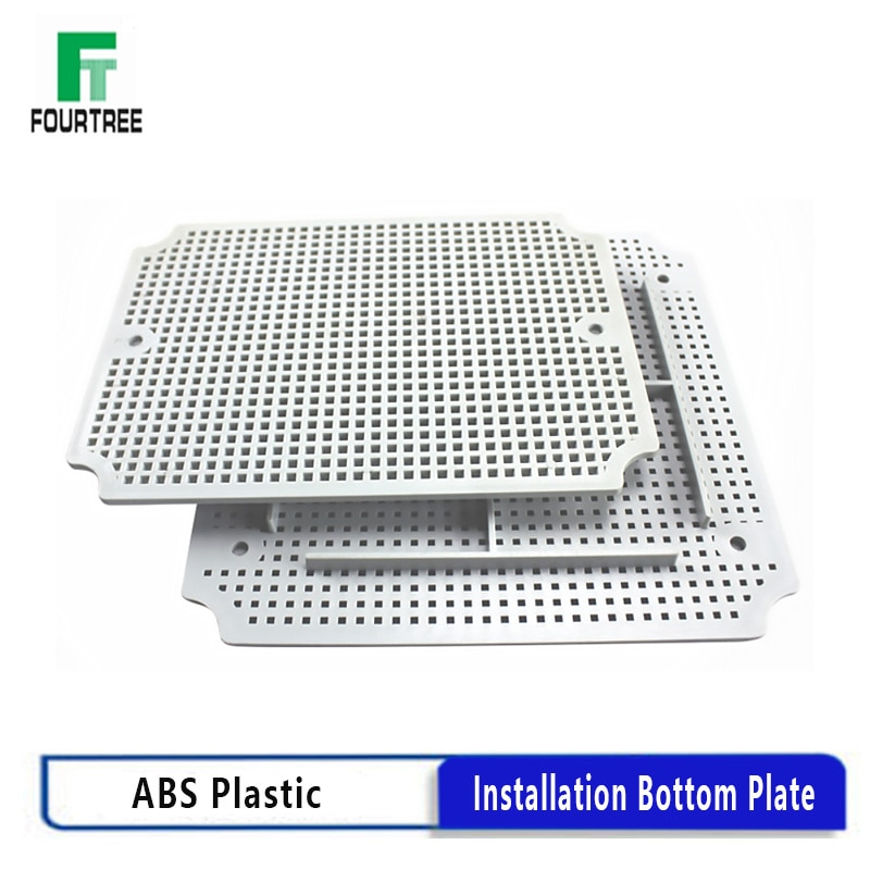 Caixa de plástico à prova d' água ip67, placa inferior de instalação, acessórios de material abs