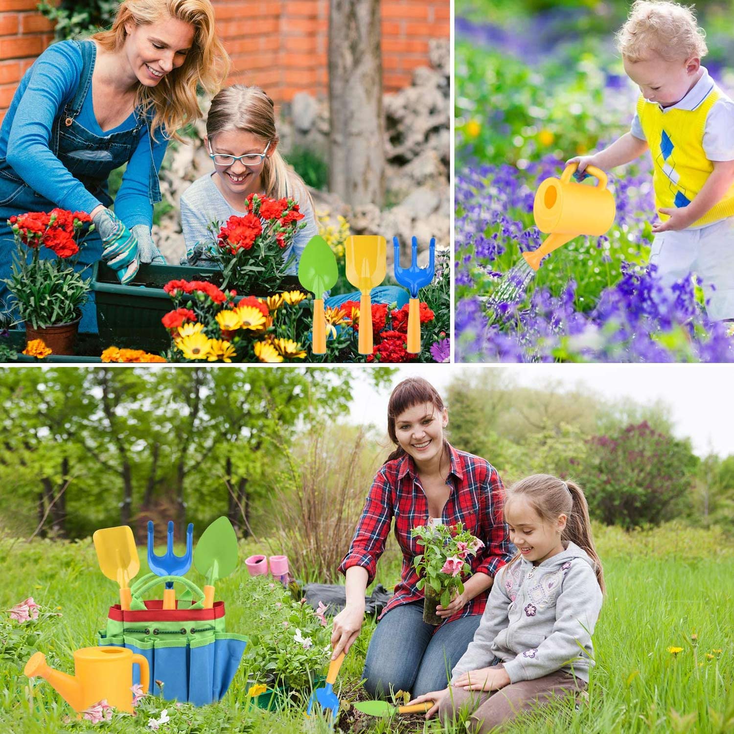 Set di attrezzi da giardinaggio per bambini per bambini con annaffiatoio pala finta di giocare strumento per bambini Mini forniture da giardino da spiaggia all&#39;aperto