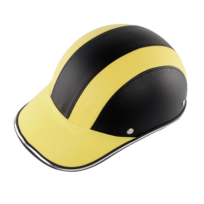 Motorcykel hjelm halv åben ansigt baseball cap åndbar aftagelig foring justerbar stap  b2 cshop