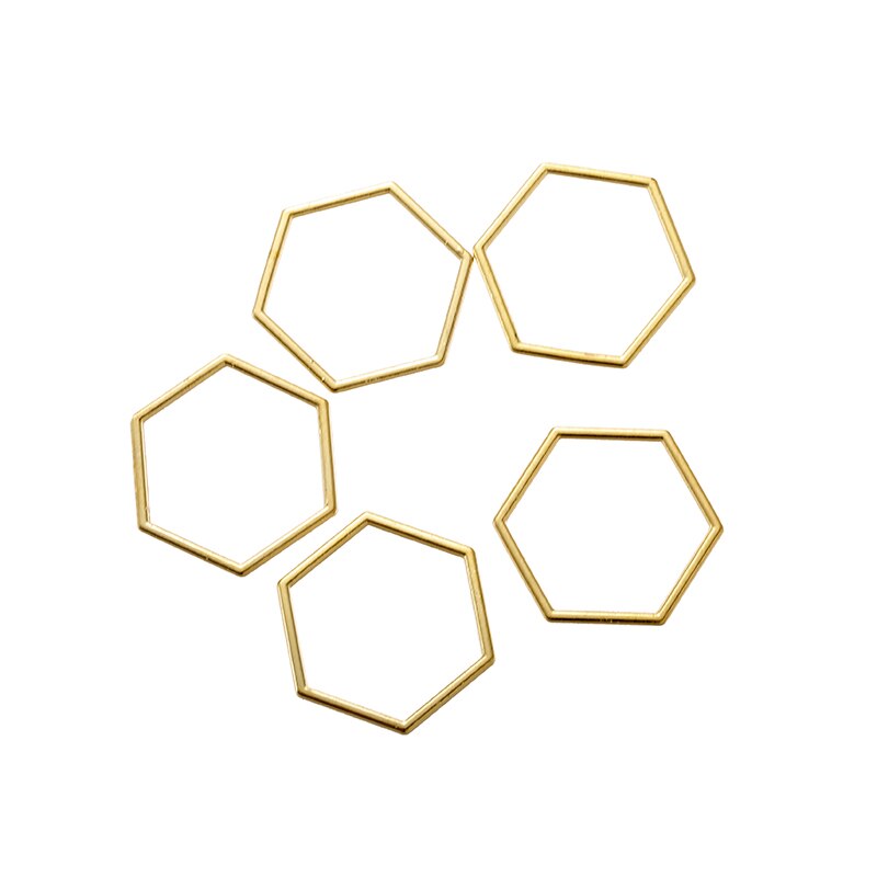 Yuenz 10Pcs 7 Kleur Mini Hexagon Charm Hollow Lijm Blank Hanger Lade Bezel Charms Diy Armband Ketting Handgemaakte Bezel mold