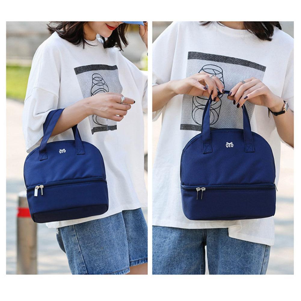 Kawaii Portable Handbag Multi-function Breastfeeding Milk Bag Box Insulation Storage Bag Lunch Double-layer Preservation