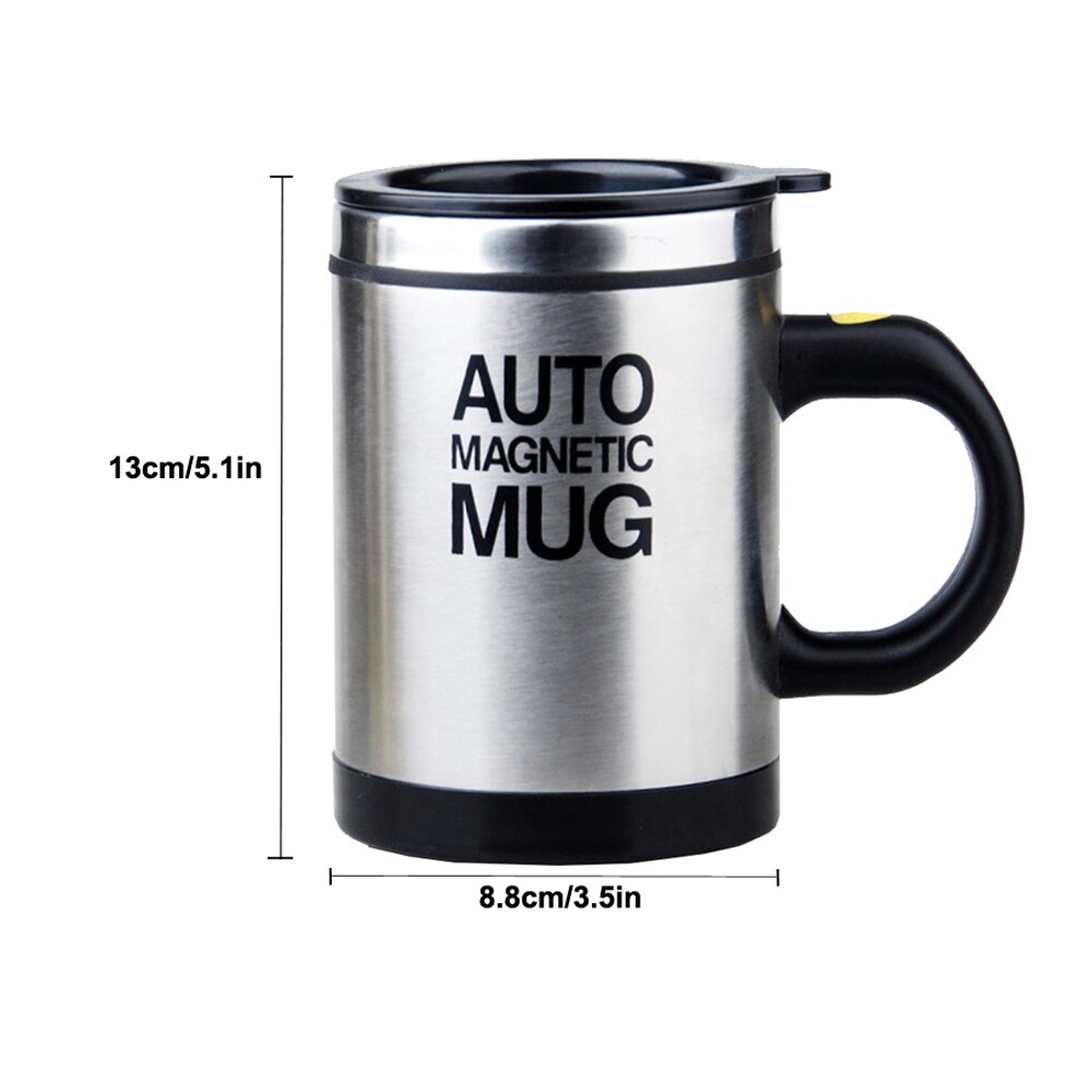 Tasse magnétique automatique de 400ML | Tasse à café, tasse magnétique automatique en acier inoxydable, tasse à mélanger isolée verres à boisson