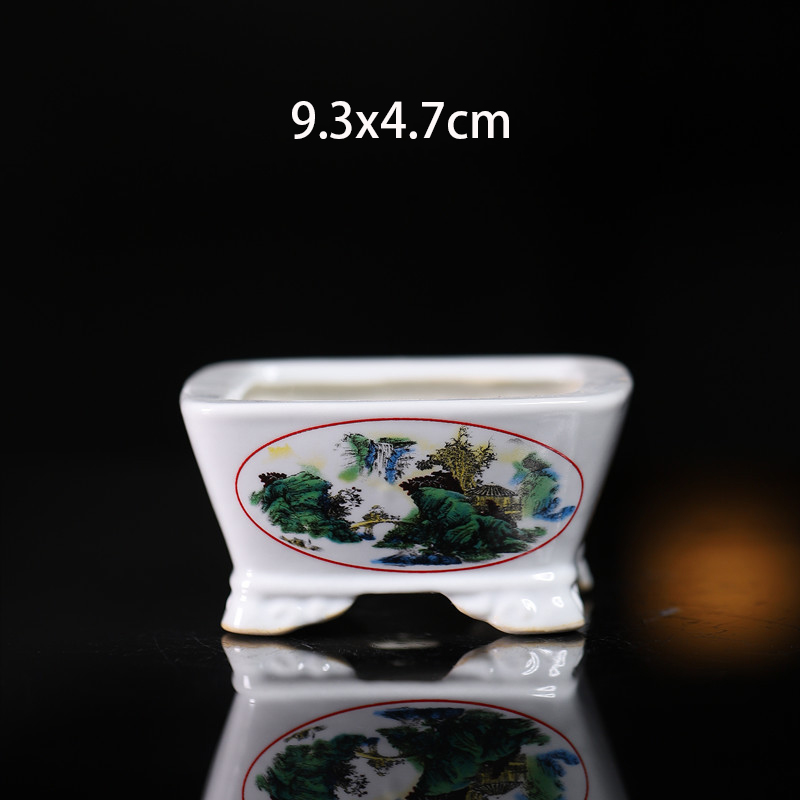 Kina yixing keramisk blomsterpotte innendørs dekorasjon kinesisk landskapsmaleri vase skrivebord pustende grønnsaker bonsaipotter