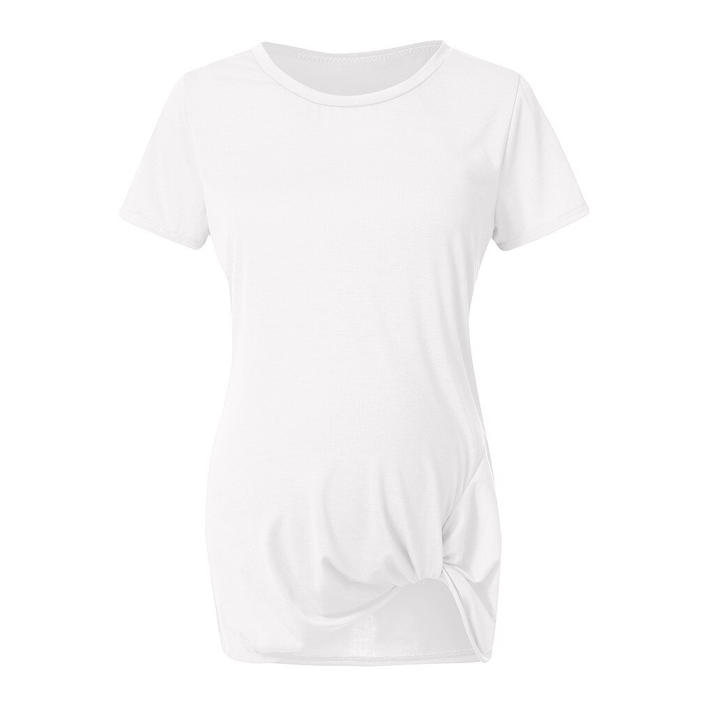 Gravidskjorta dam kortärmad rundringad slips gravid t-shirt sommar gravidtröjor vetement femme ropa maternal: Wh / L