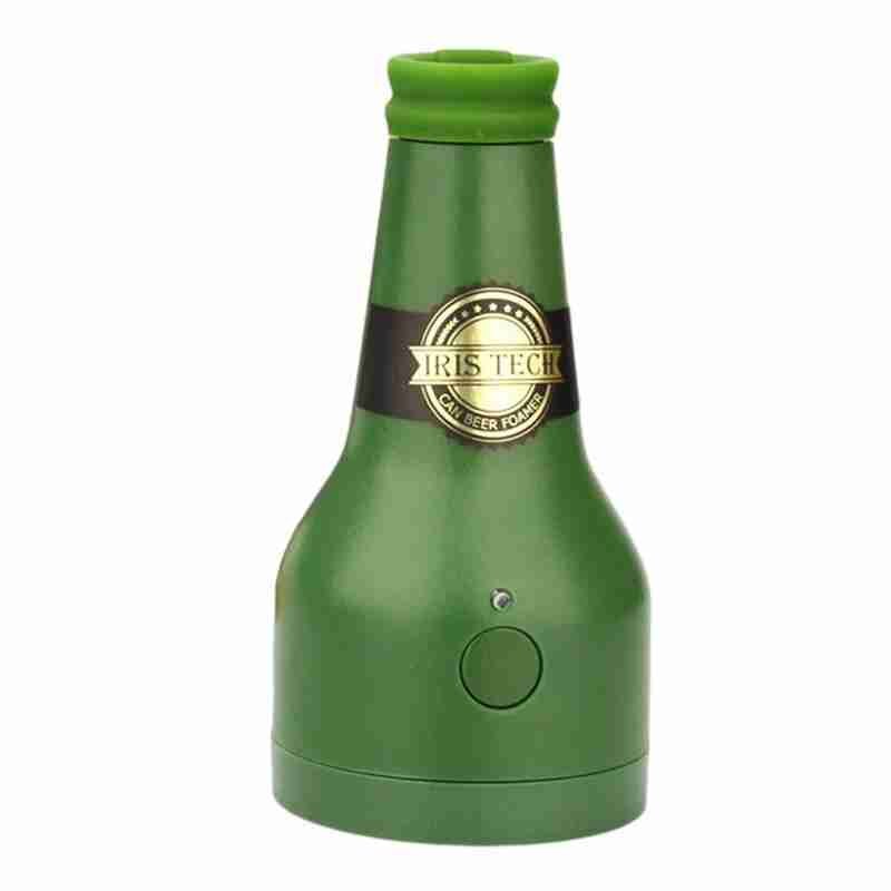 Ultrasonic beer foam machine foam maker portable outdoor household party beer foamer for canned bottled beer (green): Default Title