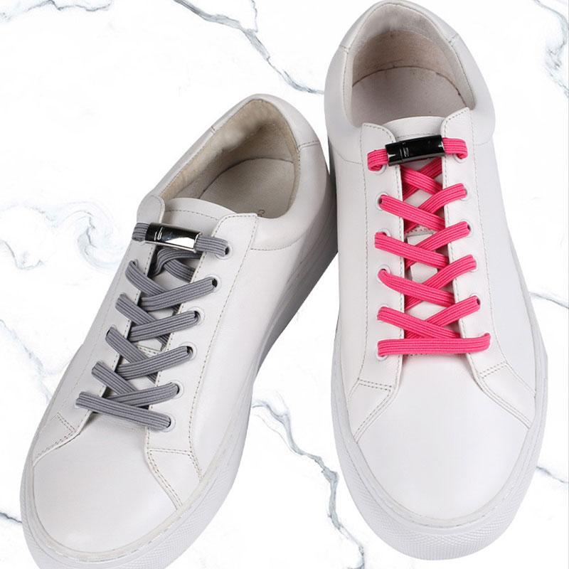 1 Paar Magnetische Schoenveters Elastische Geen Stropdas Veters Platte Vergrendeling Schoenveter Kids Adult Sneakers Lui Veters One Size Fits alle Schoenen