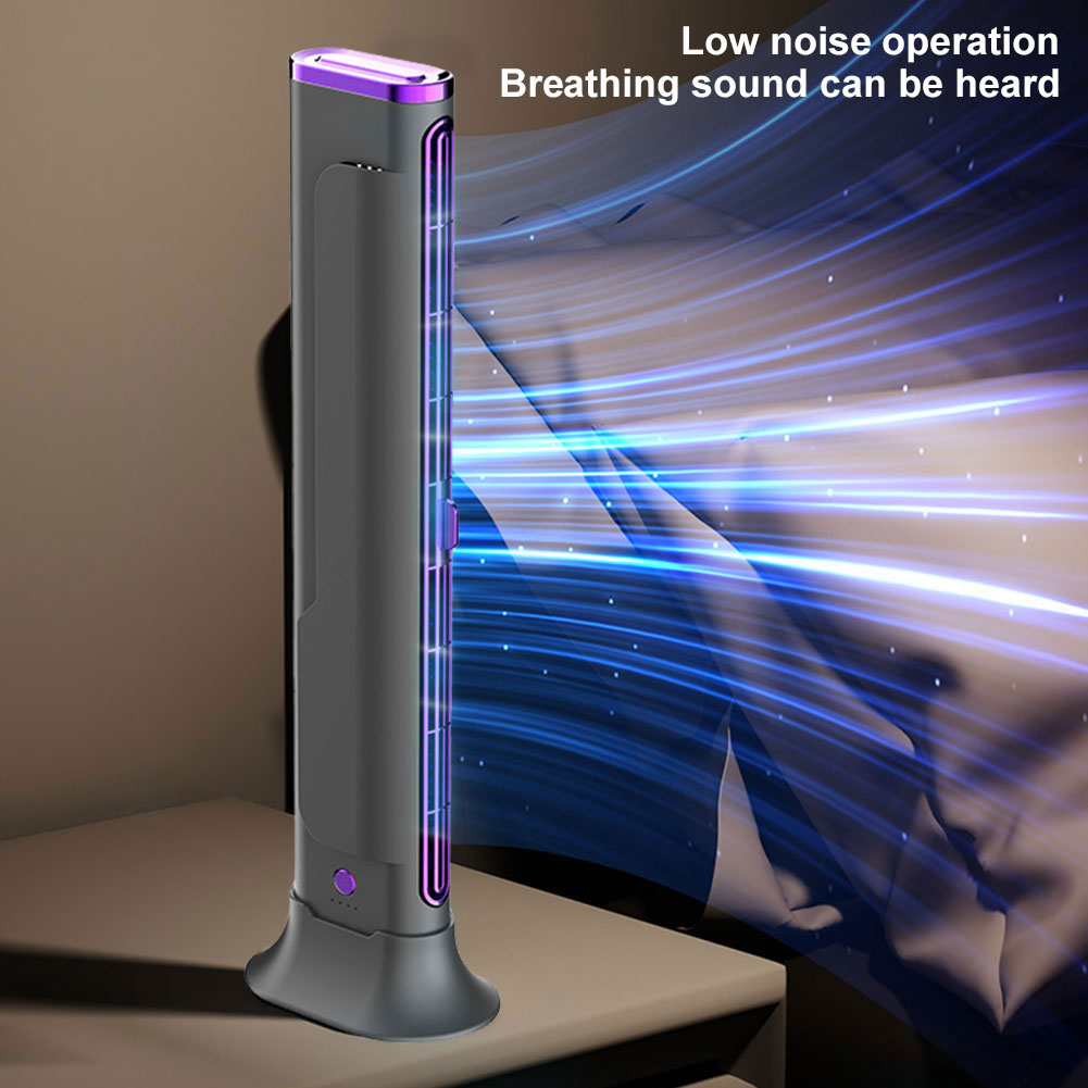 Kontor 5w 5v bladlösa fläktar 37cm platsbesparande luftkonditioneringsfläktar oscillerande fläkt för sovrum hemmakontor rumskylare tornfläkt