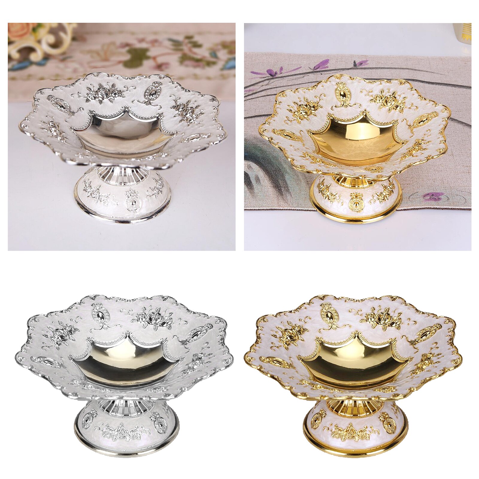 Appetizer Tray European Style Pastry Dish Platter for Cupcake Cookies Fruit Candy Chocolate KTV Party Wedding Events Decoration