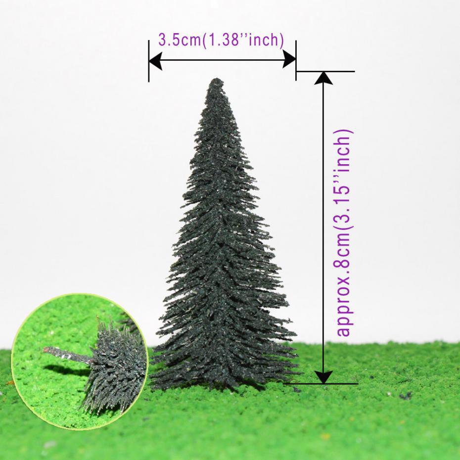 20pcs Model Pine Trees Train Trees Cedar Railroad Scenery Layout OO HO TT N Scale S0404: 8cm