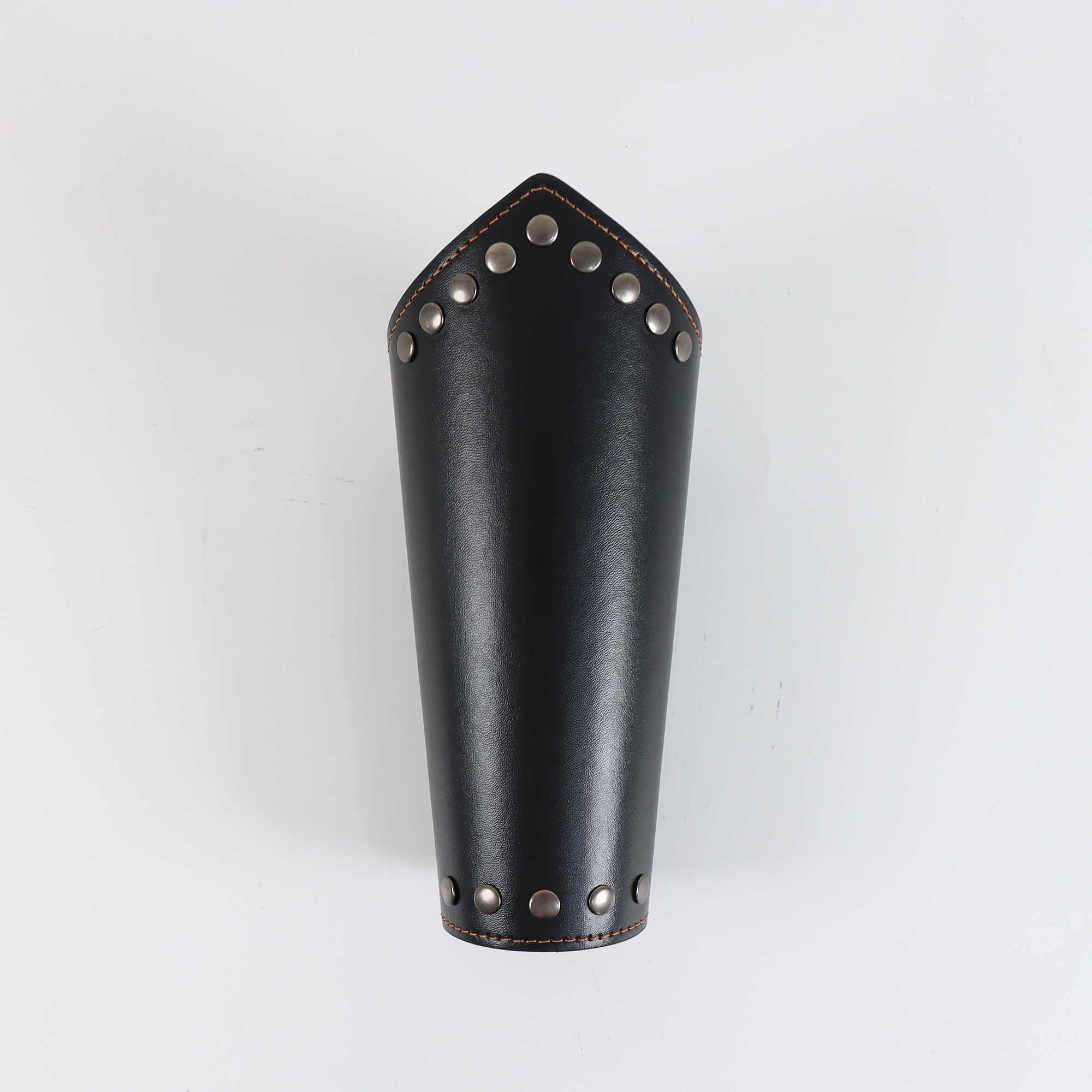 Medieval Black PU Leather Shoulder Set Retro Viking Warrior Style Belt Arm Guard Cosplay Props: Ivory