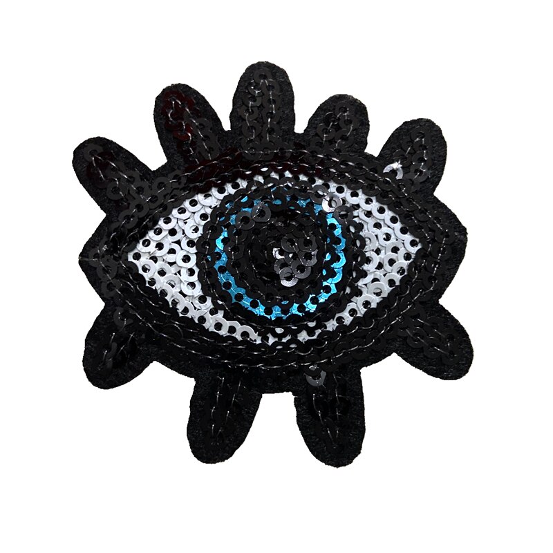 Wuyucong Kleine Evil Eye Pailletten En Borduurwerk Patches Ijzer Op Lovertjes Oogbol Voor Kleding Schoenen Tassen 10 Stks/partij