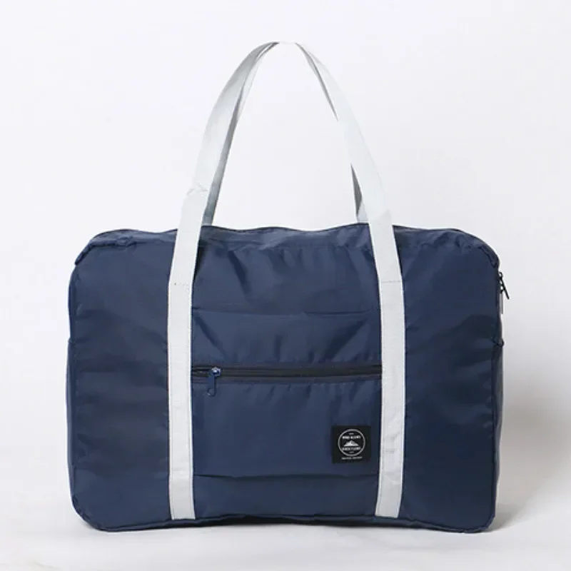 Nylon Foldable Travel Bags Unisex Large Capacity Bag Luggage Women WaterProof Handbags Men Travel Bags: black
