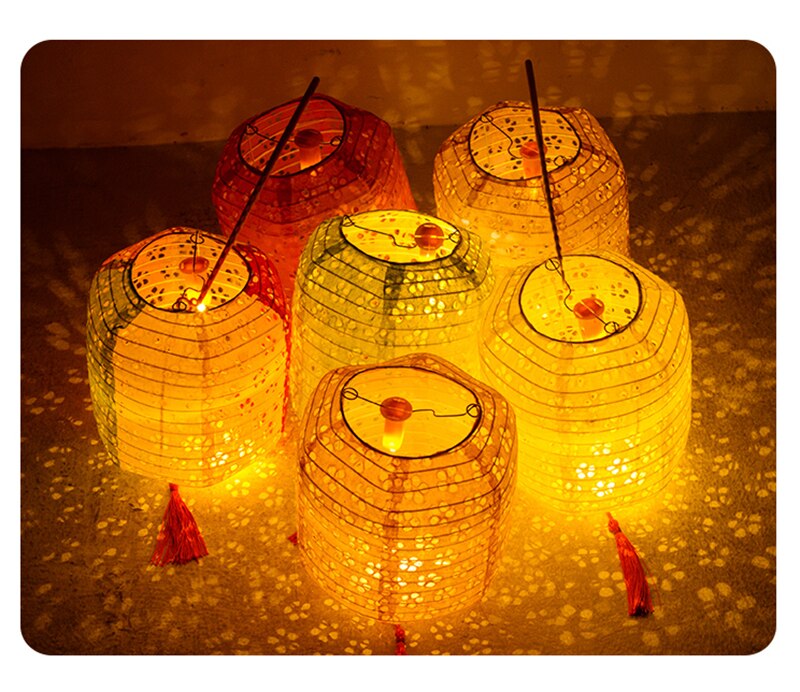 Okrągłe chińskie lampiony papierowe wiszące urodziny dekoracje ślubne zestaw robić pakowania prezentów DIY Lampion wisząca kula zaopatrzenie solidny z diodami doprowadziło