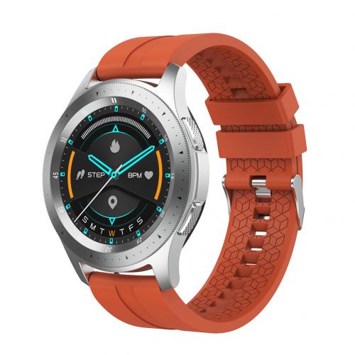 W68 1.3 inch bluetooth smartwatch heren waterdicht hartslagmeter muziekspeler smartwatch sport fitness tracker horloges: Oranje