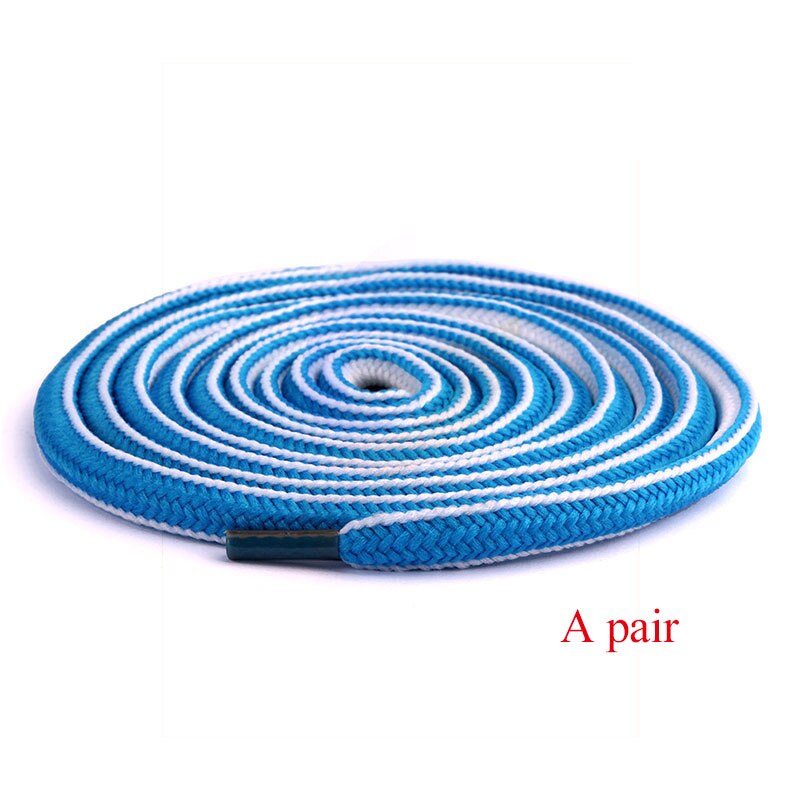 1 Pair Semi-circular Shoelaces Top Polyester Color Match Classic Shoelace For Sneakers Sports Shoes String 130 cm: Blue