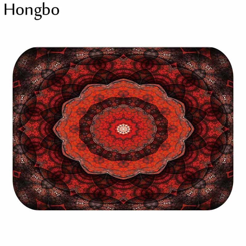 Hongbo bohême fleur bienvenue tapis de sol Mandala motif géométrique salle de bain cuisine tapis tapis fleuri paillasson: 11